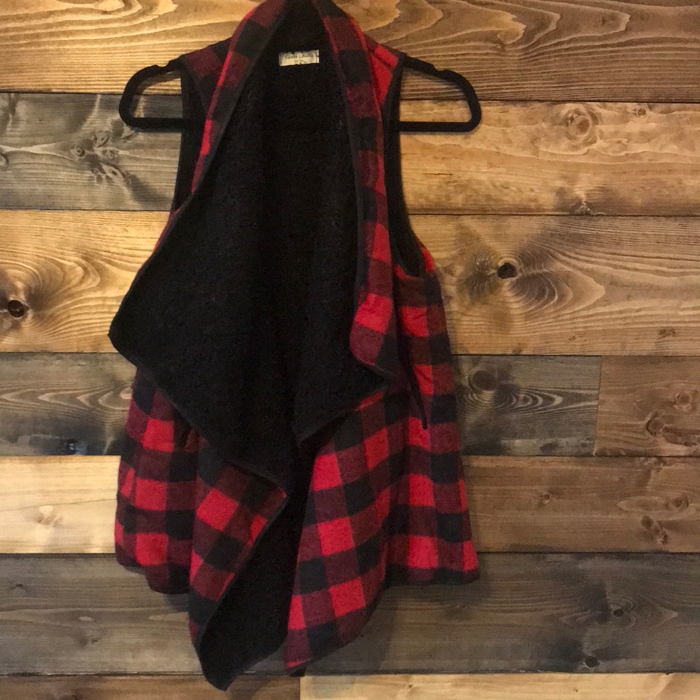 Buffalo plaid vest